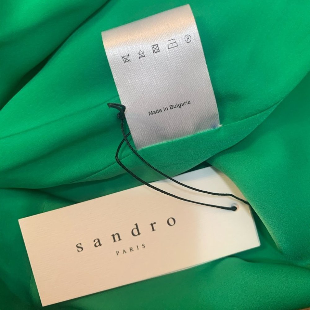 Sandro Juliette Emerald Green Flared Mini Skirt - Picture 10 of 15
